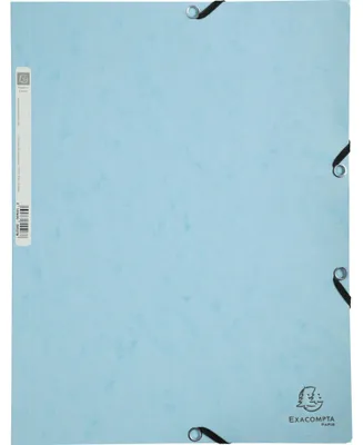 Image de Exacompta 25x Chemise à élastiques 400g/m2 Aquarel A4 Bleu pastel 55528E