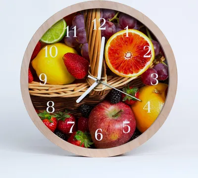 Produktbild von Holzuhr 20fi cm wanduhr - Obst Obst