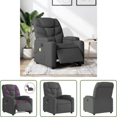 Produktbild von The Living Store Massagesessel Elektrisch Dunkelgrau Stoff