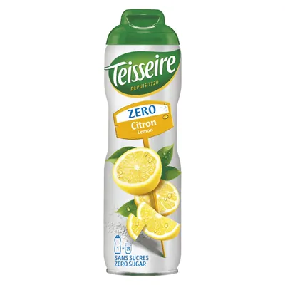 Produktbild von Teisseire Sirup Lemon/Zitrone zero Zucker 600ml - Cocktails (1er Pack)
