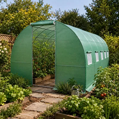 Produktbild von Folien Gewächshaus TOM GH-1800 | 300×200×600 cm (B×H×T ) | 140g/m² | Gitterschutzfolie | Wasserfest | UV-Beständig Erdanker