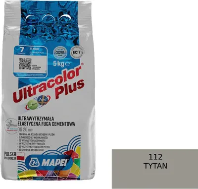 Zdjęcie produktu dla Fuga Mapei Ultracolor Plus 112 szary średni, 5 kg