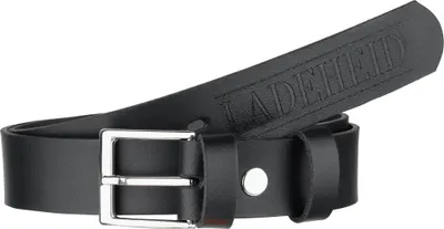 Produktbild von Ladeheid Kinder Gürtel Ledergürtel 2,5 cm Breit K1D5 (Schwarz-1 /Logo-2, 60 cm)