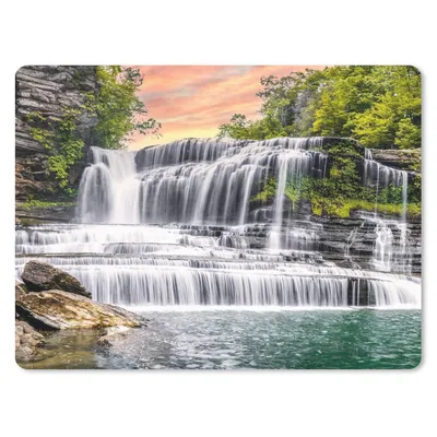 Produktbild von MuchoWow® Mauspad Mousepad Wasserfall - Wasser - Steine - Pflanzen - Natur 23x19 cm - Mousepads - Maus Mat - Pad - Mausunterlage - Schreibtischunterlage - Mauspad