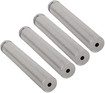 Immagine prodotto di Supporti in acciaio inossidabile per vetri - Morsetti autoperforanti - Kit di fissaggio - 4 pezzi - 19 x 120 mm - Distanziatori