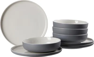 Produktbild von Ritzenhoff & Breker Tafelservice JASPER grau 8-teilig aus Steinzeug