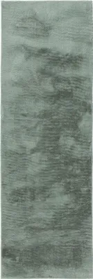 Immagine prodotto di benuta tappeto soggiorno Furry Verde 80x300 cm tappeto in pelliccia tappeto soggiorno passatoia antiscivolo lavabile pelo lungo soffice peluche shaggy morbido