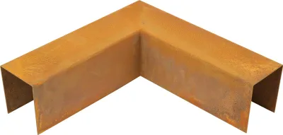 Produktbild von Cortenstahl Bordsteinkante Eckstück 20 x 5,2 x 6 cm - Pro Stück