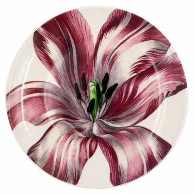 Productafbeelding van Museumwebshop – Porseleinen bord, diameter 20 cm, Tulpenmotief, Merian