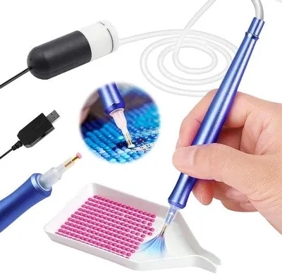 Produktbild von Elektrische Diamantverfpen blau mit USB Kabel