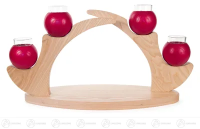 Produktbild von Kuhnert Tischleuchter für 4 Teelichte, Modell:rot