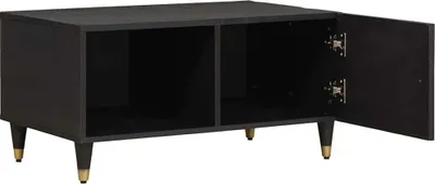 Immagine prodotto di vidaXL Tavolino nero 80 x 50 x 40 cm in legno massiccio di mango