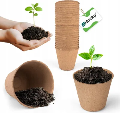 Obrázek produktu pro Kulaté biologicky rozložitelné rašelinové květináče 8 cm