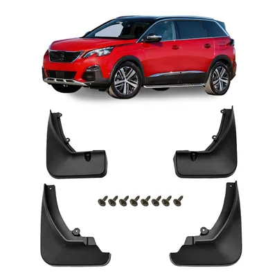 Produktbild von Schmutzfänger, 4er-Set Schmutzfänger-Kit Spritzschutz Schmutzfänger mit Befestigungssatz, für Peugeot 5008 II 2017-2024, Zubehör Vorne Und Hinten