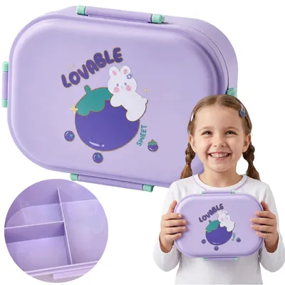 Zdjęcie produktu dla Śniadaniówka Lunchbox z przegródkami pojemnik dla dzieci do szkoły PLAYIO