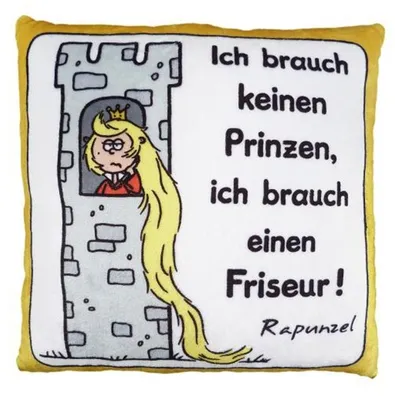 Produktbild von Sheepworld - 42387 - Plüsch Kissen Rapunzel, 25cm x 25cm