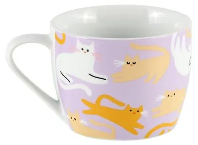 Jumbo-Schale, gemischte Katzen, Porzellan, 1 Stück