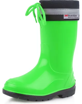 Produktbild von Ladeheid Kinder Mädchen Jungen Gummistiefel mit Stulpe LA-972 (Grün/Schwarz, 35 EU)