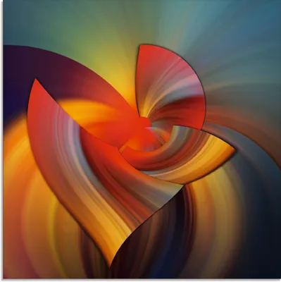 Produktbild von ARTland Glasbild Abstraktes in bunt Größe: 40x40 cm
