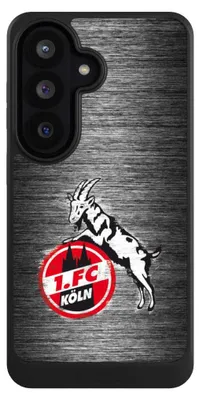 Produktbild von NIVOCASE Hülle für Samsung Galaxy S26 Handyhülle NIVOcore Case Schwarz 1. FC Köln Metallic Look Offizielles Lizenzprodukt