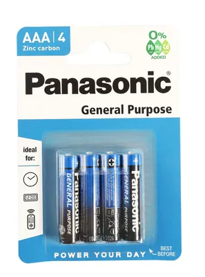 Produktbild von Panasonic General Purpose Micro R03BE 4BP 4 Stück AAA R03 im Blister