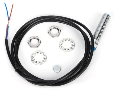 Imagen del producto de Interruptor de proximidad, sensor inductivo, pequeño, magnético, de metal, con carcasa alargada, voltaje de corriente continua de 0 a 35 V, normalmente abierto