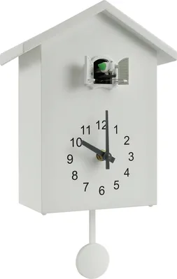 Immagine prodotto di Suoni di cucù, orologi a pendolo, casetta per uccelli, alimentati a batteria, per soggiorno, cucina, decorazione da parete, bianco, lancette + numeri, ABS