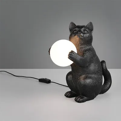 Image de Lampe de table Reality GATIO noire, dimensions 30 x 30 x 16 cm, noire