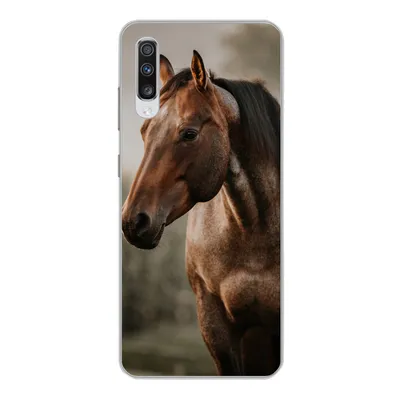 Produktbild von MuchoWow® Handyhülle Schutzhülle Hülle für Samsung Galaxy A70 Pferd - Licht - Wald Silikon Softcase Handy Hülle - Schutzhaube