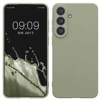 Produktbild von kwmobile Handyhülle für Samsung Galaxy S26 FE Hülle - weiches Handy Silikon Case - Schutzhülle Cover - Graugrün