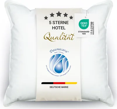 Produktbild von Daunenkissen aus 100% Daunen für Allergiker geeignet, 40x40 cm, Hotelqualität