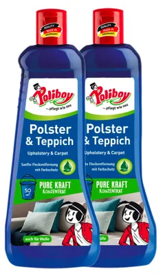 Produktbild von Poliboy Polster & Teppich Reinigungskonzentrat 2er Set - 1L Inhalt jeweils 500 ml, Reinigung & Pflege