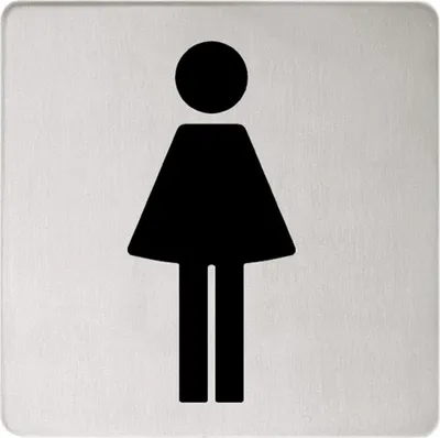 Image de KEUCO PLAN Plaque de porte Symbole Femmes, à coller, chromé, 14966010000