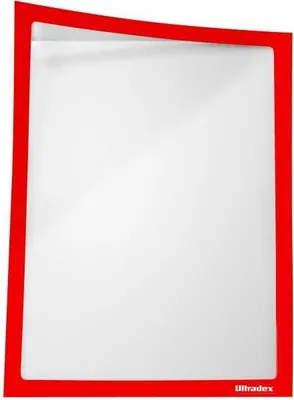 Produktbild von Infotasche ADMA selbsthaftend/magnetisch A4 BxH 225x312mm rot VE=5 Stück