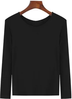Produktbild von 360Home Damenfigurbetonte Langarmshirts Schwarz XL