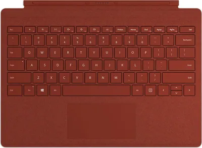 Zdjęcie produktu dla Microsoft Surface Signature Type Cover, Panel dotykowy, 1 mm, Microsoft, Surface Go, Surface Go 2, Czerwony, Alcantara