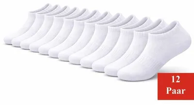 Produktbild von Sportsocken Herren mit Frottee-Sohle – Atmungsaktiv & Gepolstert für Sport und Freizeit Weiß/43-46