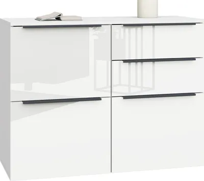 Produktbild von Kommode "Tom" 3-türig weiß-glänzend
