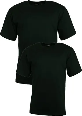 Produktbild von 2-er Pack Herren Unterhemd Halbarm Rundhalsausschnitt Farbe: schwarz Größen: S/48-XXL/56 von Hajo Größe - 48/S