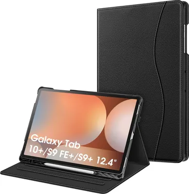 Produktbild von Fintie Hülle für Samsung Galaxy Tab S10+ Plus/S9 FE+ Plus/S9+ Plus 12.4 Zoll Tablet, Multi-Winkel Folio Schutzhülle mit Stifthalter, Dokumentenfach und Auto Schlaf/Wach Funktion, Schwarz