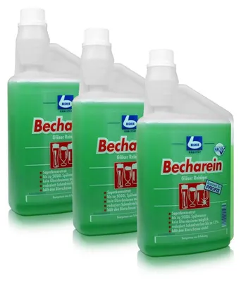 Produktbild von 3x (DB-1126000) Dr. Becher Becharein Gläser Reiniger Pro, 1 Liter | Flasche (1000 ml)