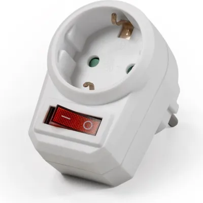 Produktbild von Steckdosenadapter McPower mit Schalter 230V/3500W 1-poliger AN/AUS Schalter