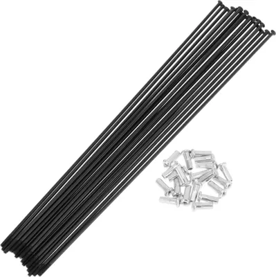 Produktbild von 20 Set 14G Gerade Zug Fahrradspeichen 209mm Gerade Zug Fahrradrad Speichen Kohlenstoffstahl Schwarz
