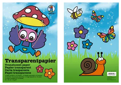 Produktbild von Bastelmappe mit 10 Blatt Transparentpapier