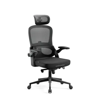 Produktbild von Diablo V-Light Bürostuhl Ergonomisch Schreibtischstuhl 3D Armlehnen Integrierte Lendenwirbelstütze Belastbar bis 110 kg Schwarz