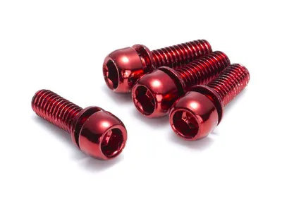 Immagine prodotto di Bullone in acciaio M6x18 per freni a disco (4 pz.) Rosso