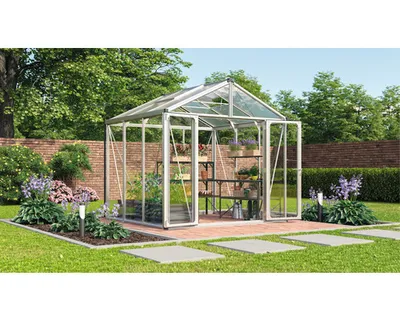 Produktbild von Vitavia Gewächshaus "Zeus Comfort 6200" aluminium eloxiert 6,2 m² 3 mm ESG, 10 mm HKP