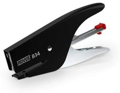 Produktbild von Novus Heftzange B 34 (15 Blatt Heftleistung, Heftklammertyp 7/45, Metall) schwar