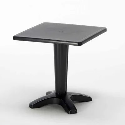 Produktbild von Grand Soleil Zavor quadratisch Polypropylen Tisch Außenbereich bar 70x70 - Schwarz