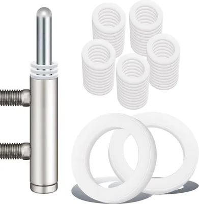 Produktbild von Zbssny Türscharnier Unterlegscheiben Set, 100 Stück, 10,2 x 15 mm, Kunststoff Fitschenringe für Zimmertüren, 1mm & 2mm Montageringe